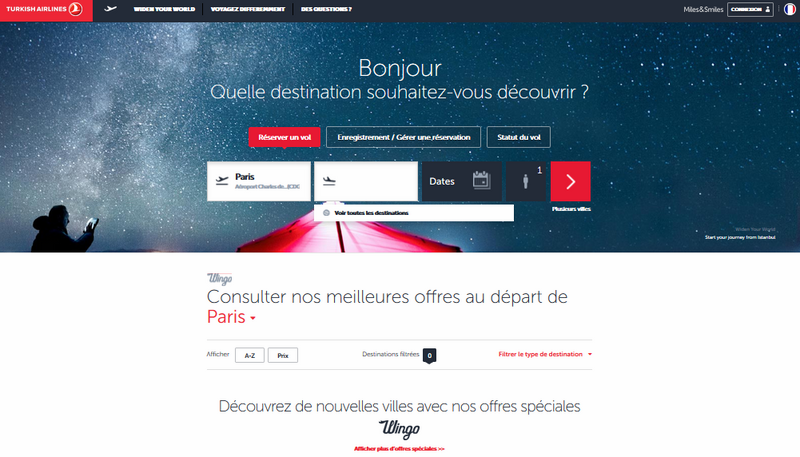 Turkish Airlines lance son nouveau site internet français