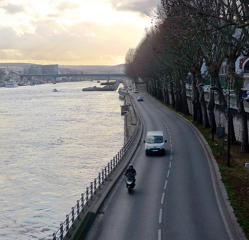 Paris: la voie sur berge Georges Pompidou réduite à une file