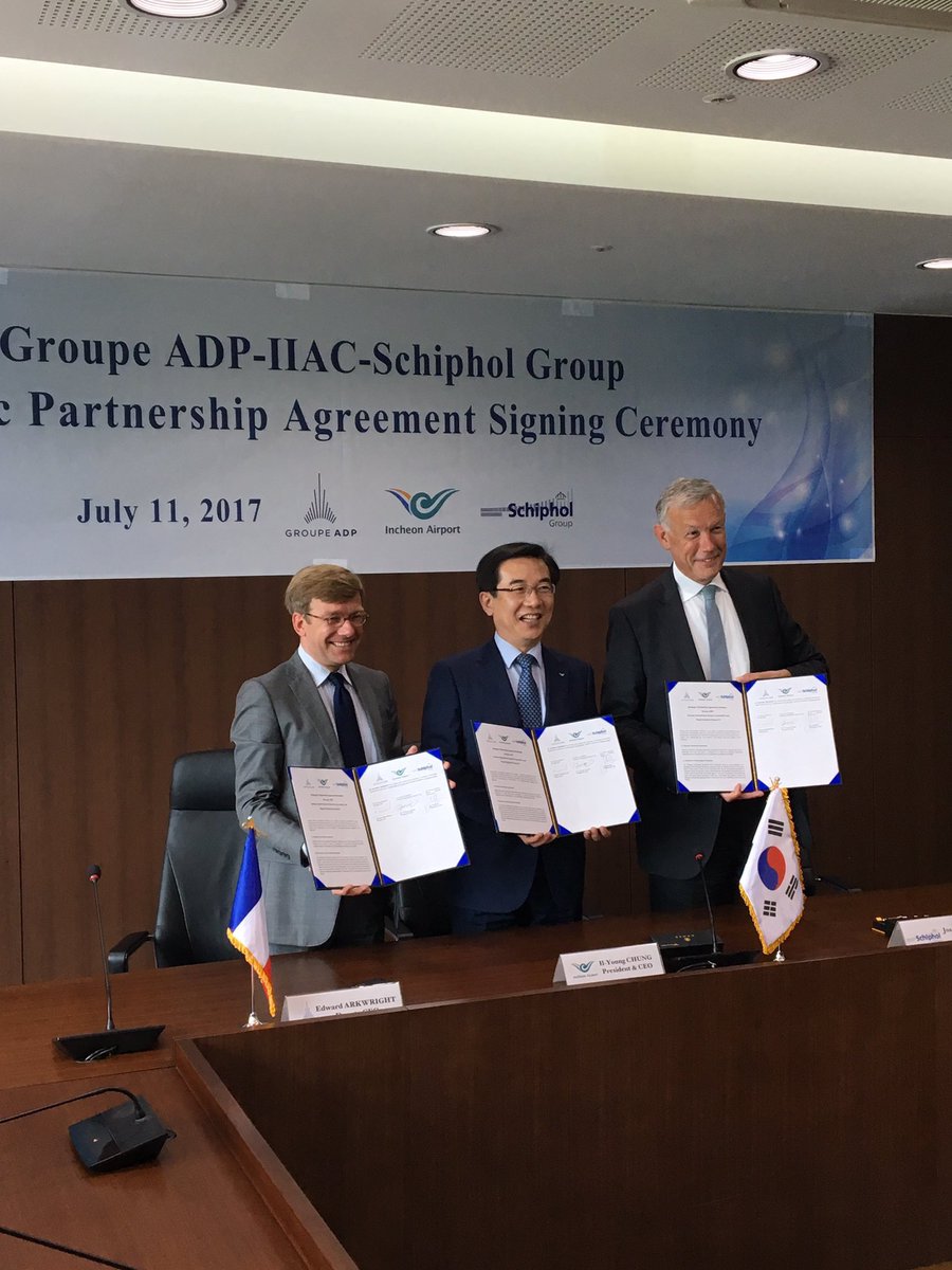 La 1ère alliance d'aéroports avec ADP, Schiphol et Incheon