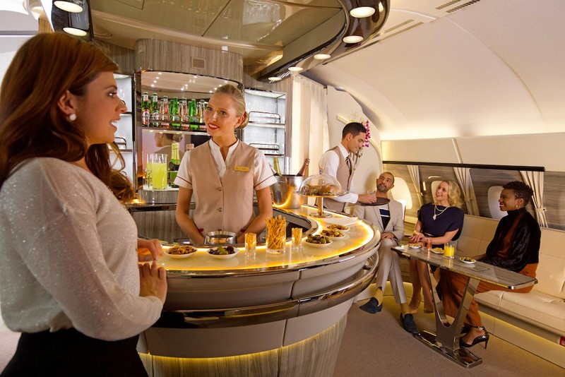 Le nouveau bar des A380 d'Emirates a décollé