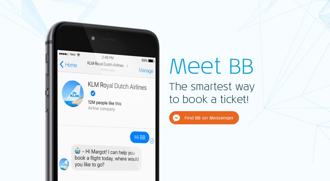 KLM lance un chatbot pour ses réservations