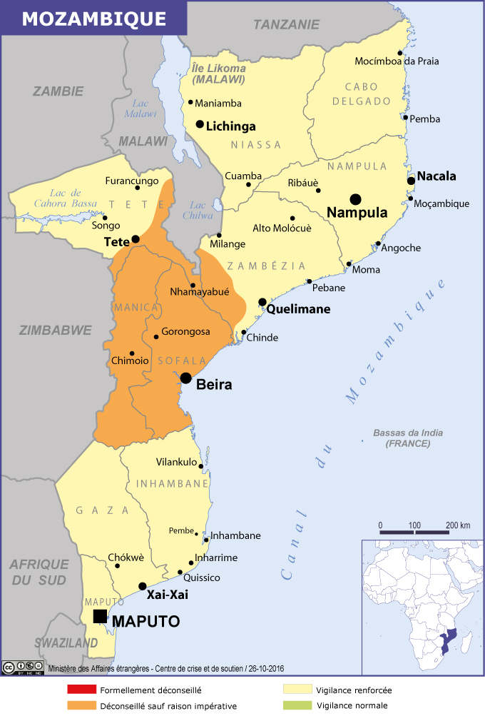 Mozambique : il faut éviter le district de Mocimboa da Praia