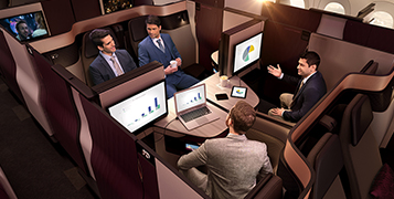 Qatar Airways fait des promos pour les pros qui voyagent en duo