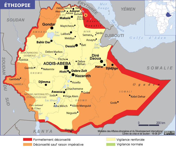 Quai d'Orsay : vigilance en région Oromo (Éthiopie)