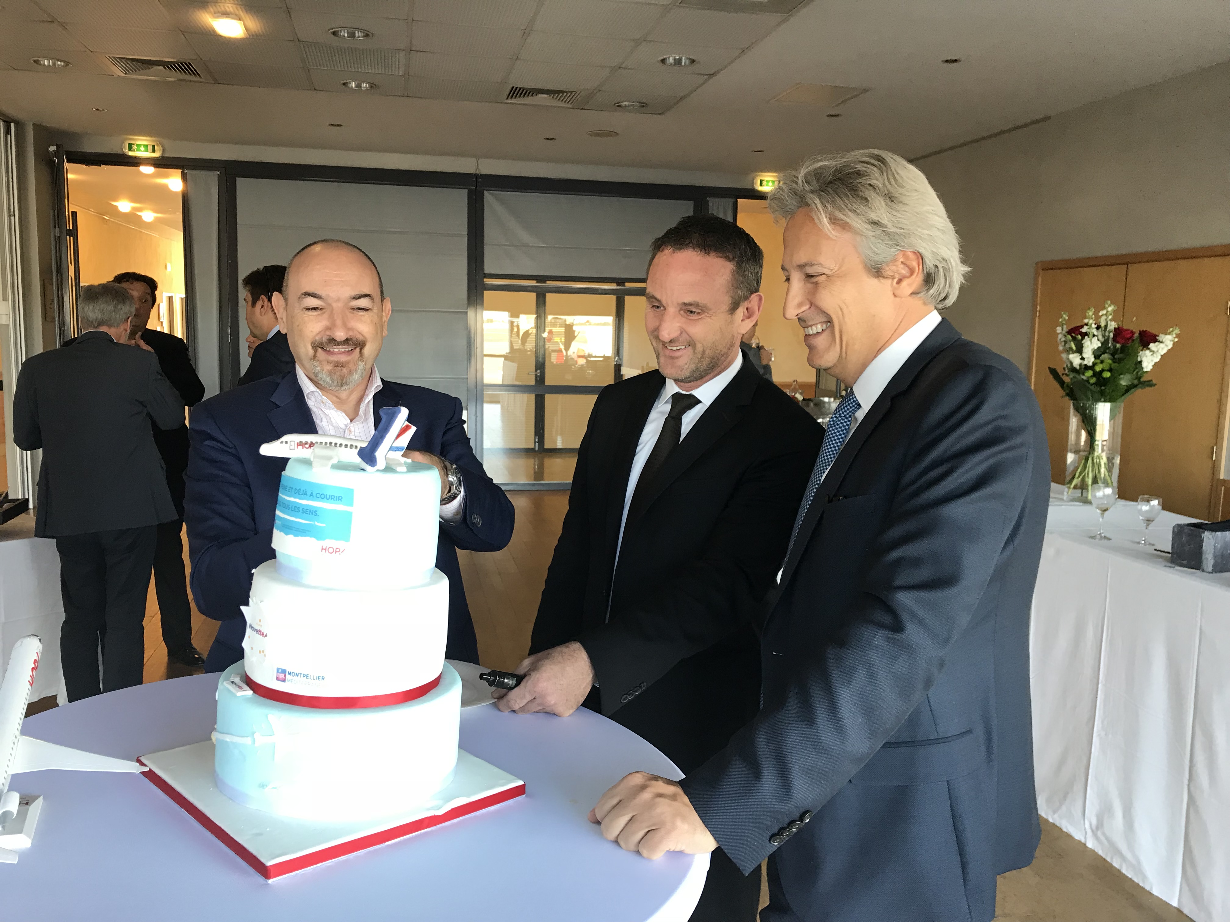 Montpellier fête le succès de la navette Hop! Air France