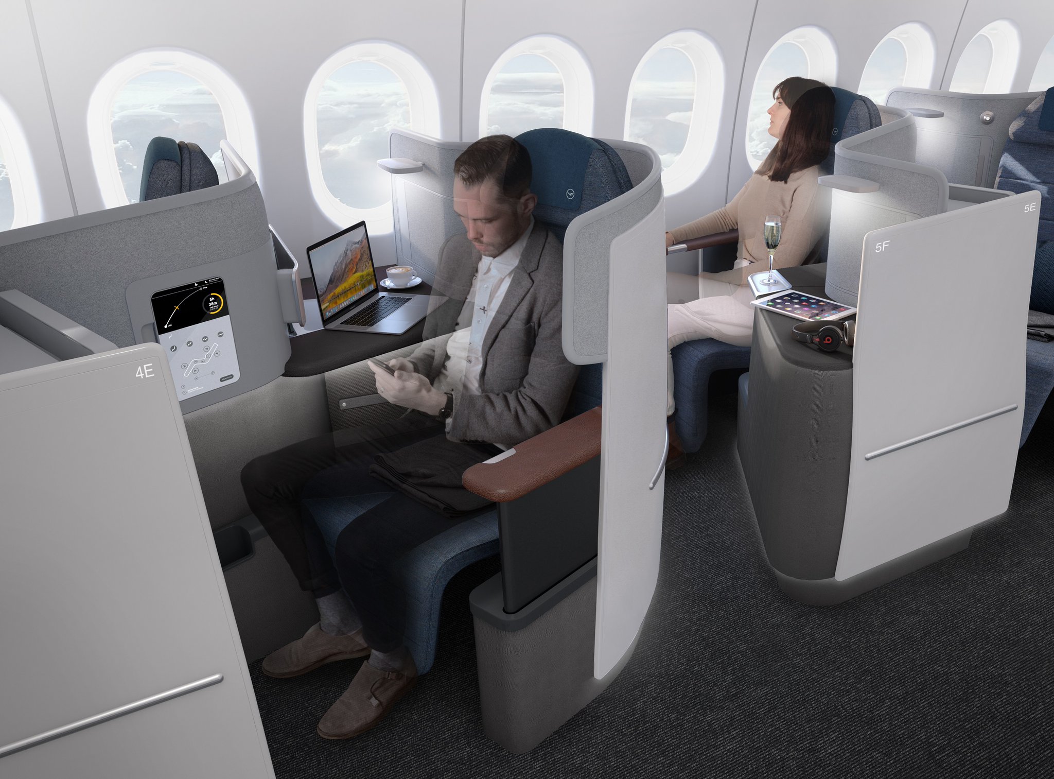 Lufthansa a dévoilé les 1ères photos de la nouvelle business de ses B777