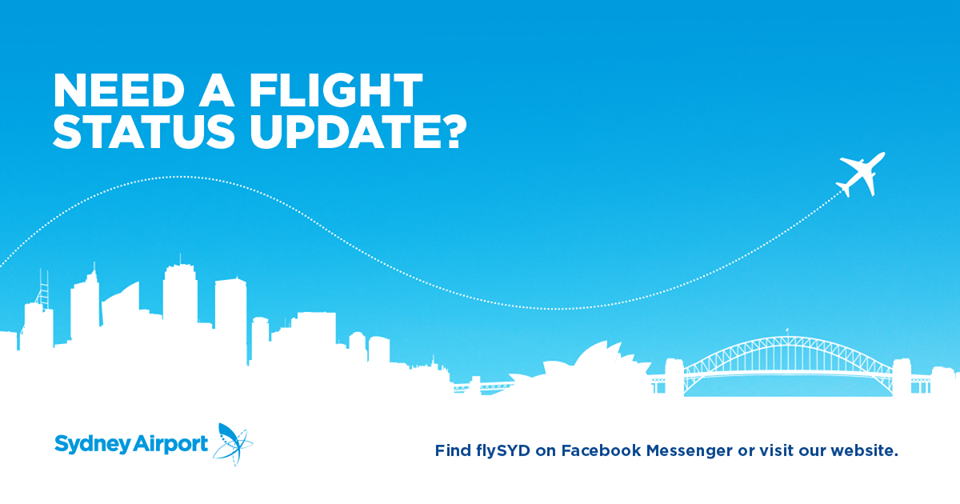Sydney Airport affiche le statut des vols via Facebook Messenger