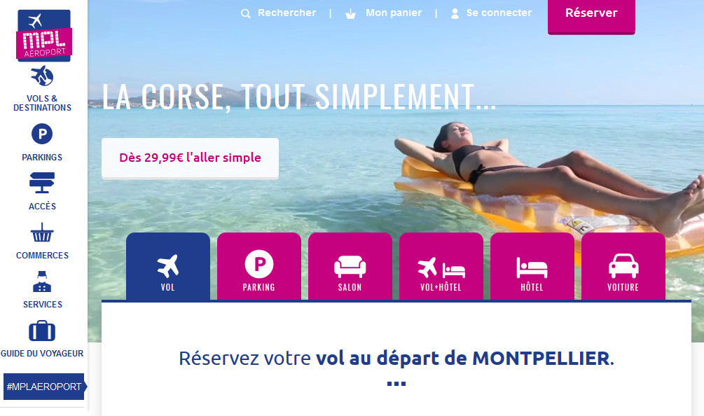 L'aéroport de Montpellier offre un lifting à son site web