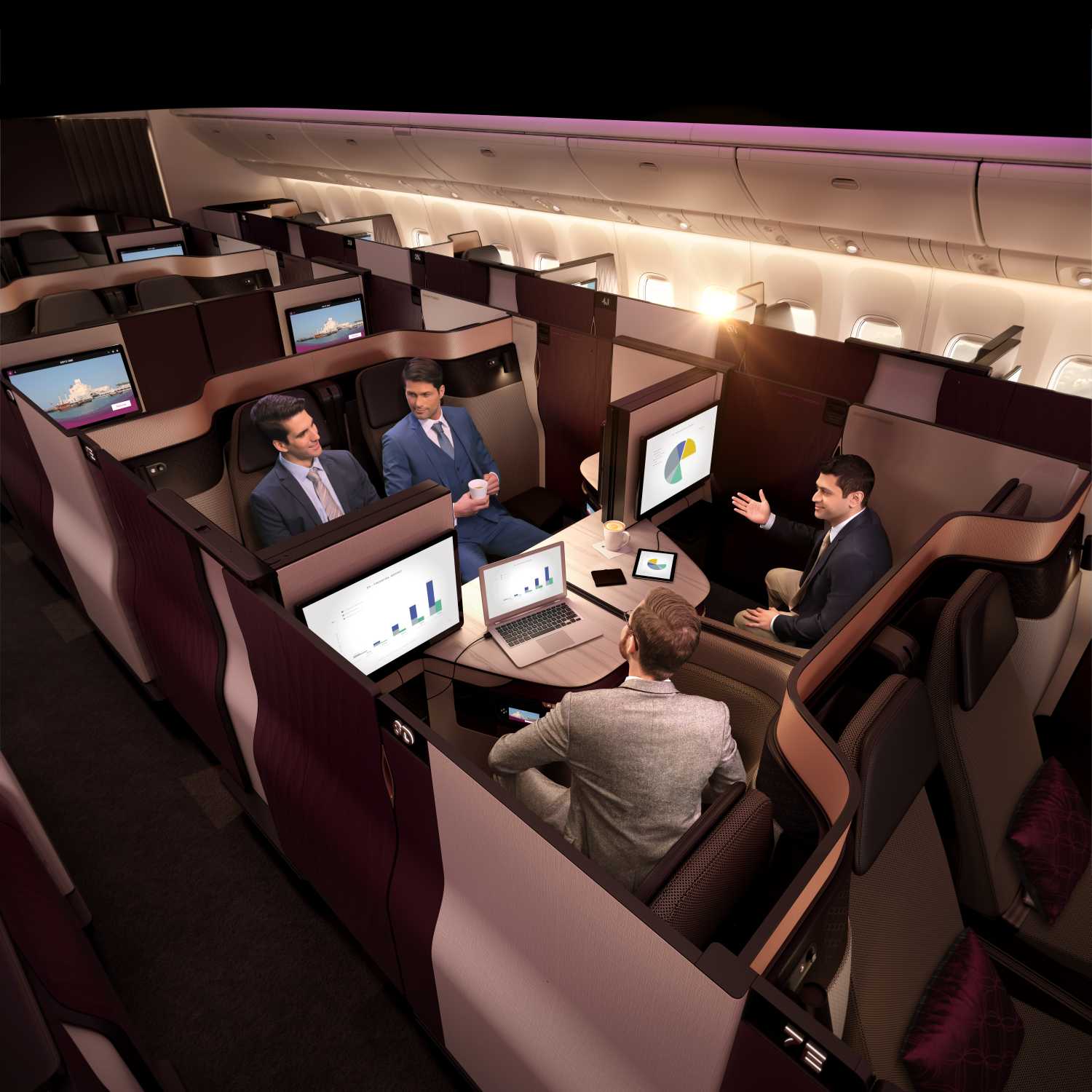 Qatar Airways installe la Qsuite sur Canberra et Sydney dès juillet 2018.
