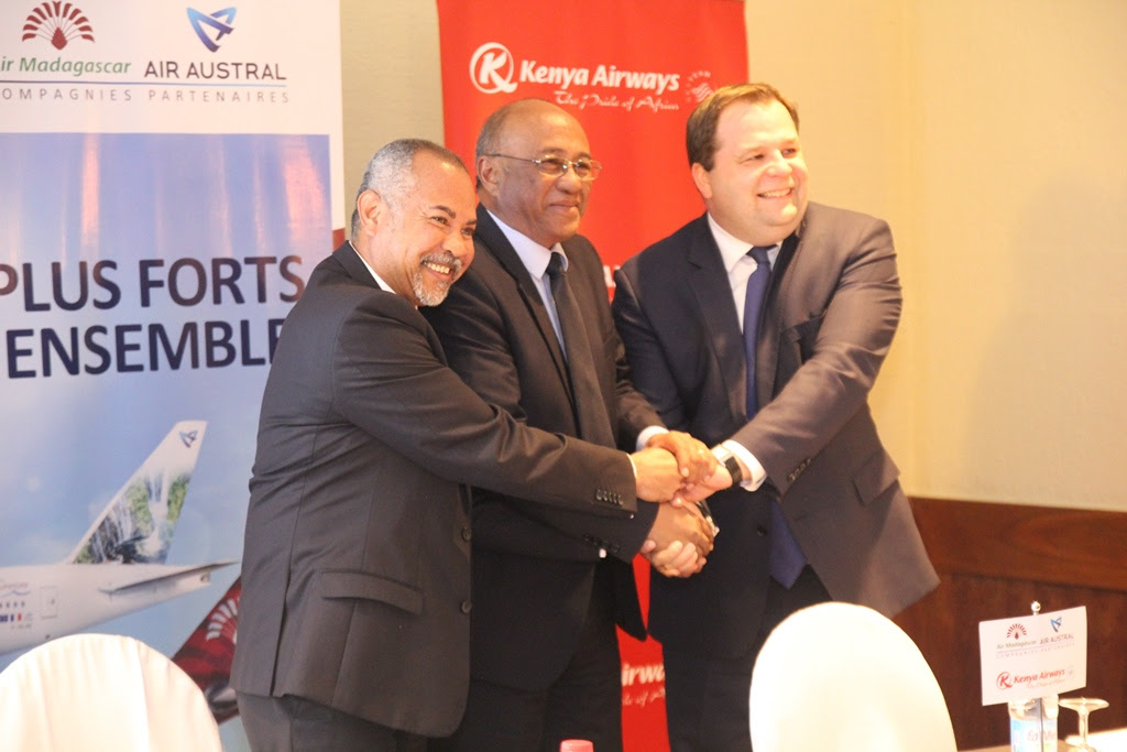 Partenariat entre Air Austral, Air Madagascar et Kenya Airways