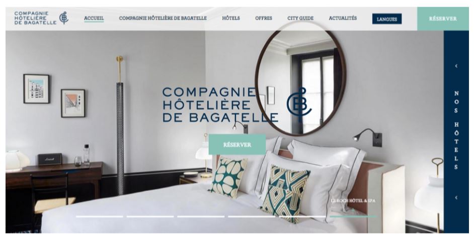 Un nouveau site internet pour la Compagnie hôtelière de Bagatelle