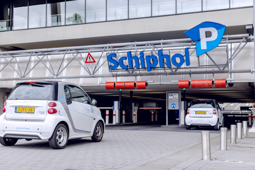 Les voitures électriques Car2go disponibles à Amsterdam-Schiphol