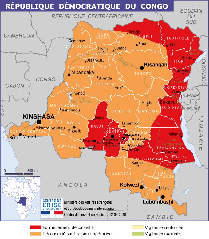 RD Congo: Reportez vos déplacements pros jusqu'au 22 janvier