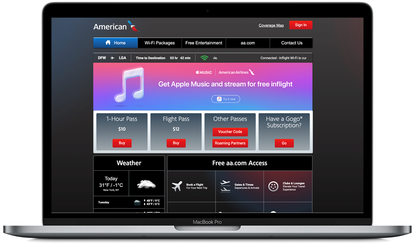 American Airlines fait décoller Apple Music