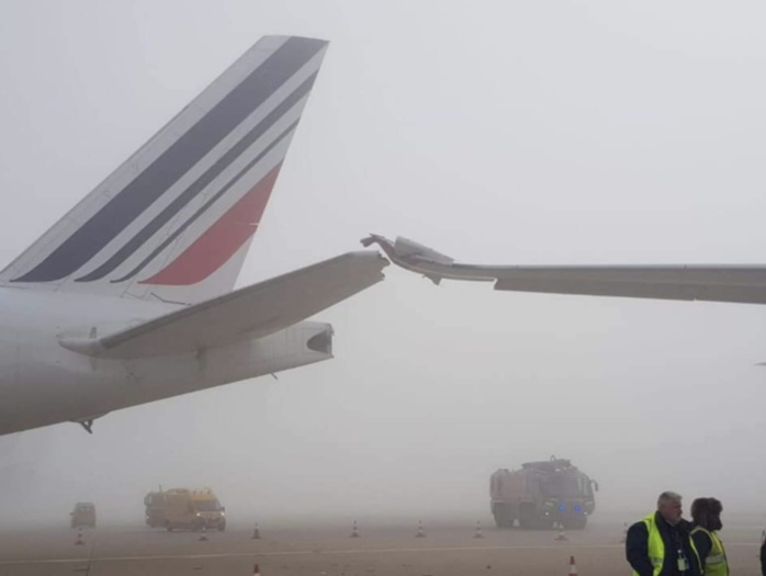 Roissy: accrochage entre un Airbus d'Air Mauritius et un Boeing d'Air France