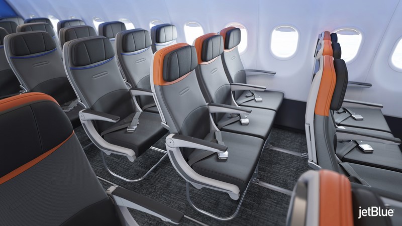 Jetblue dévoile la nouvelle cabine de ses A320