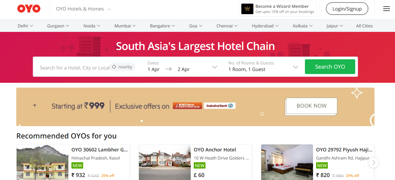 Airbnb a investi dans le spécialiste indien de l'hôtellerie Oyo