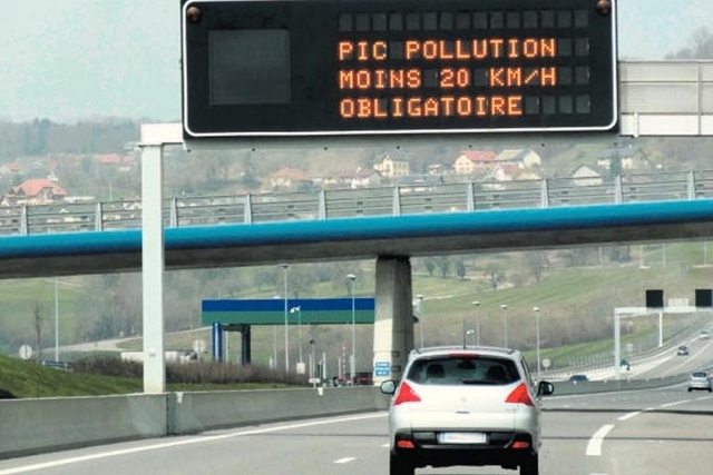 Pollution: vitesses limitées dans le nord de la France ce lundi