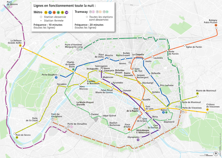 Paris : le métro ouvert 24h/24 en 2020