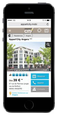 Les Appart'City sur mobile