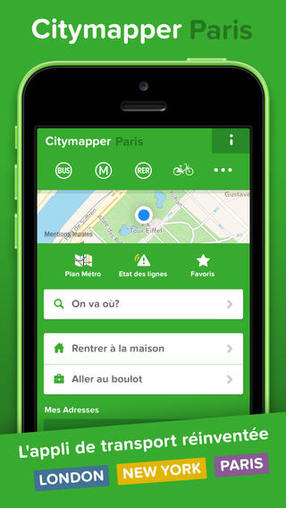 Citymapper, pour parcourir Paris en toute simplicité