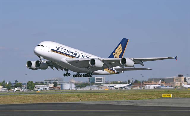 Singapore Airlines a bloqué l'un de ses A380 au sol
