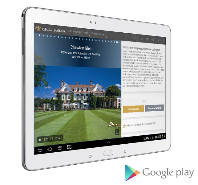 L'appli Relais & Châteaux disponible pour les tablettes Android
