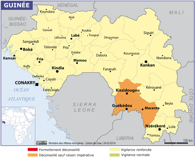 Virus Ebola en Guinée: la France met en garde les voyageurs