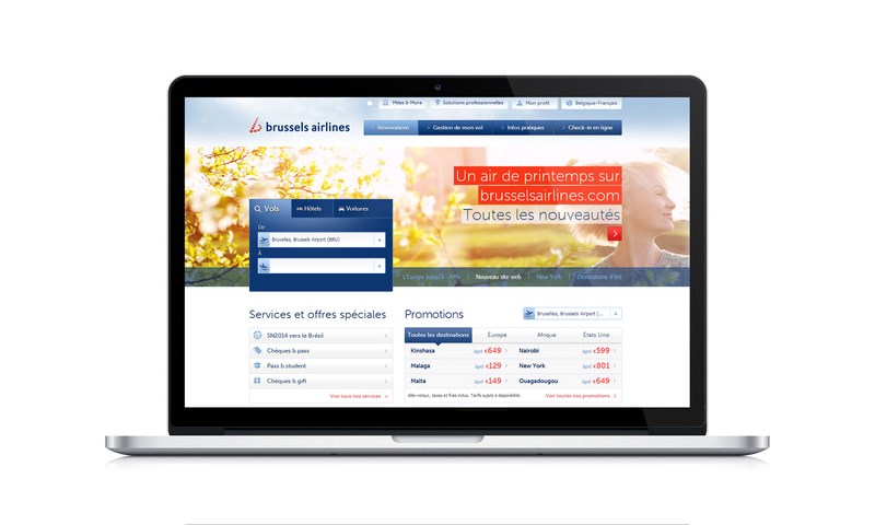 Brussels Airlines dévoile son nouveau site web