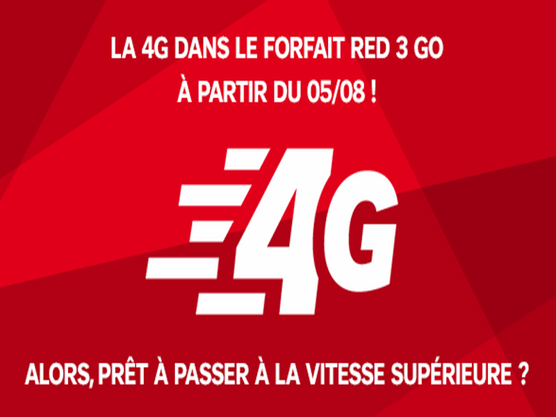 SFR : le forfait RED 3Go se met à la 4G début août