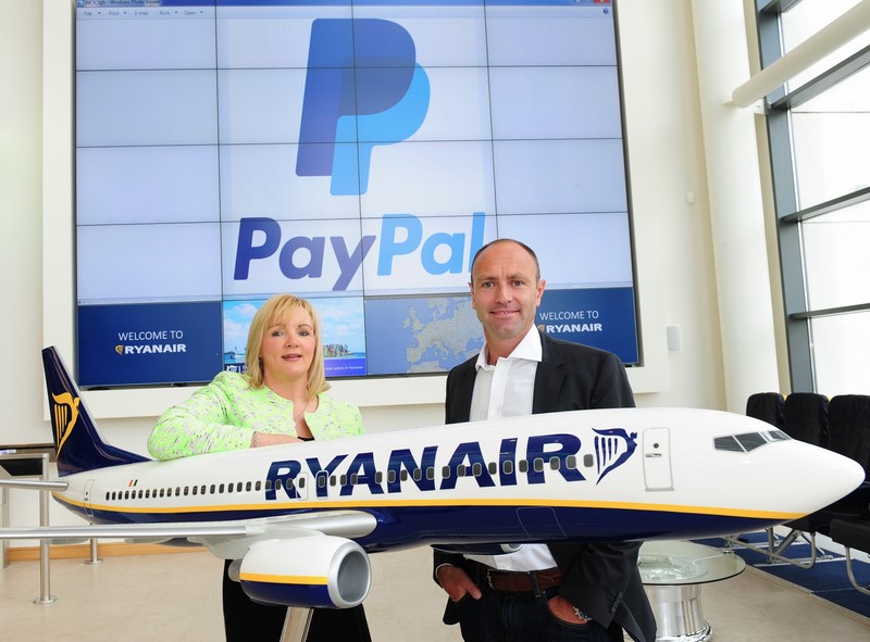 Ryanair accepte les paiements PayPal