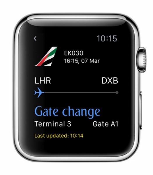 Emirates va atterrir sur l'Apple Watch