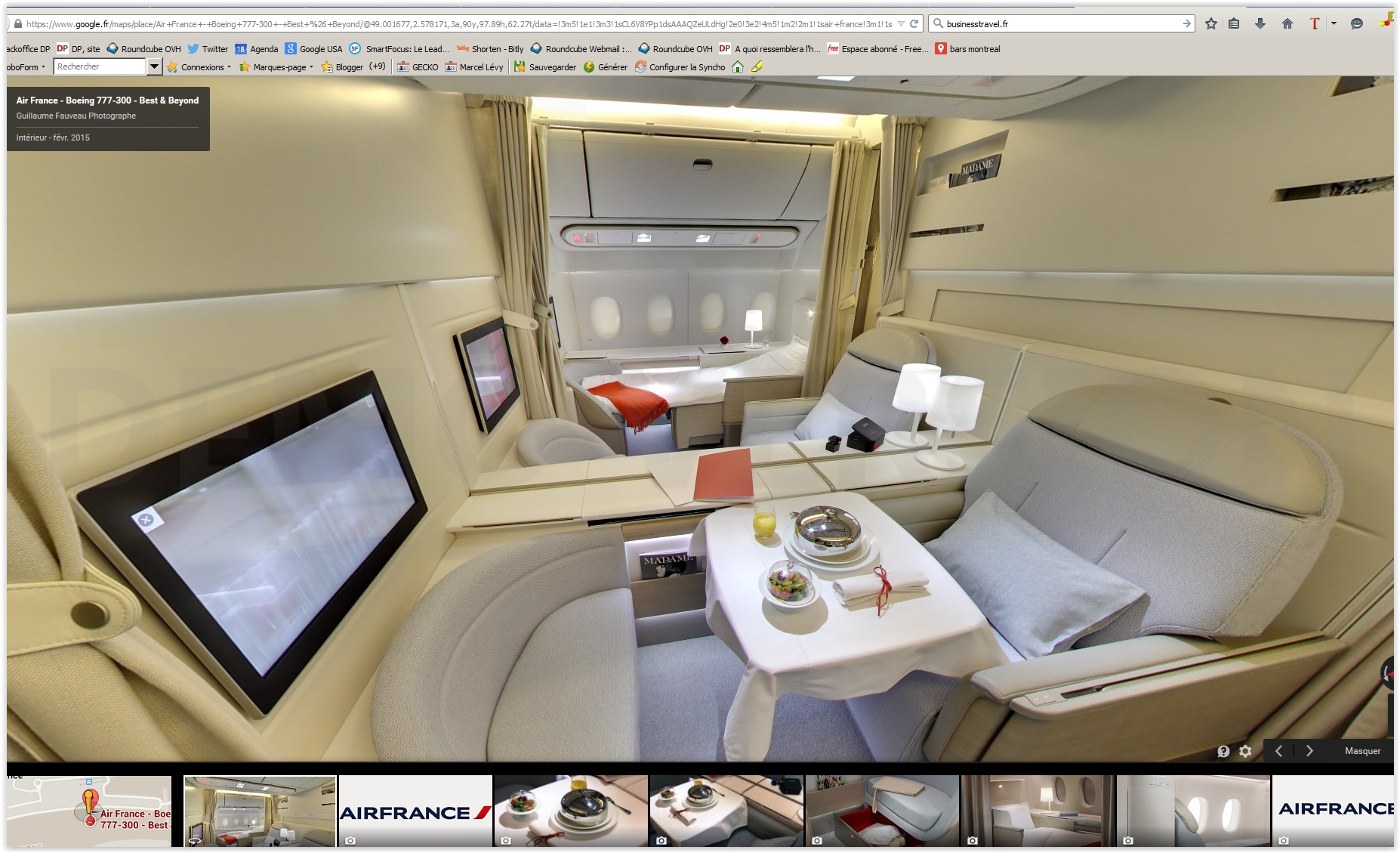 Air France fait visiter ses cabines BESt sur Google street view!