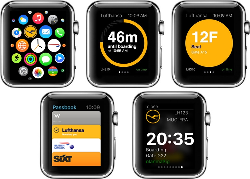 Lufthansa atterrit sur l'Apple Watch