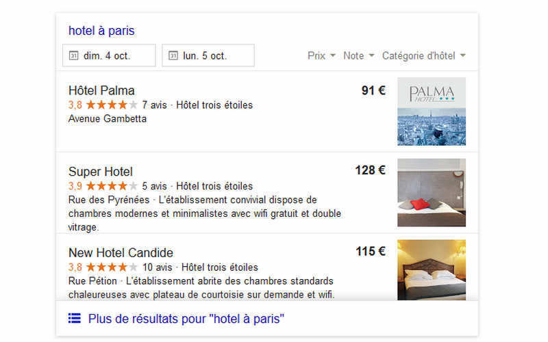Google ferme son finder mais ouvre la résa directe aux hôtelliers