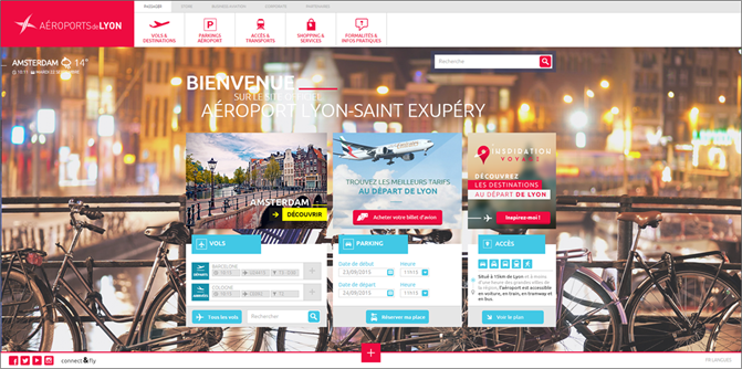 Nouveau site web pour les Aéroports de Lyon
