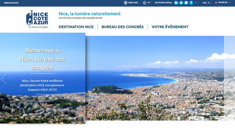 Le Bureau des Congrès de Nice s'offre un lifting web