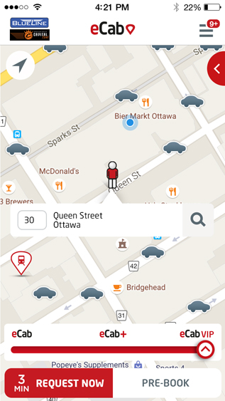 Les taxis d'Ottawa affrontent Uber avec une appli