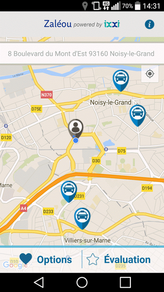 Les voyageurs d'affaires peuvent héler un taxi avec leur smartphone