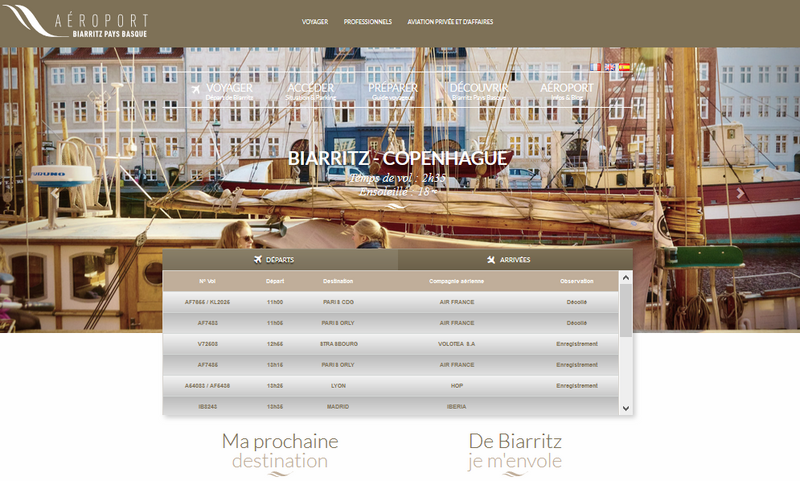 L’aéroport de Biarritz Pays Basque donne un coup de jeune à son site web