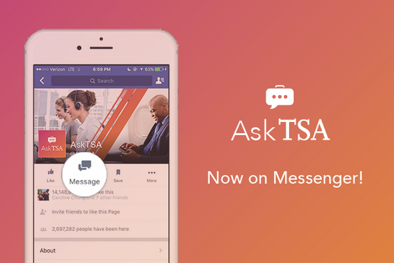 La TSA répond aux questions des voyageurs d'affaires sur Facebook Messenger