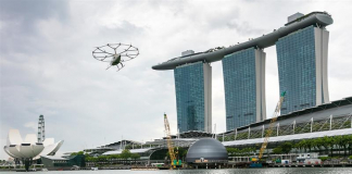 Volocopter a fait voler son taxi drone à Singapour