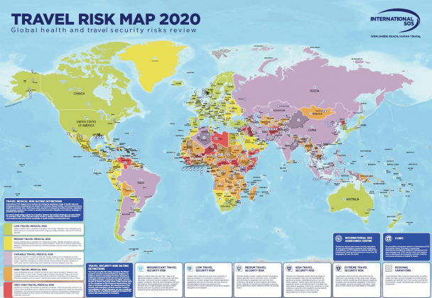 canada travel risk map