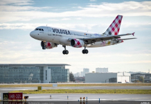 A319 de Volotea à l'atterrissage à Toulouse