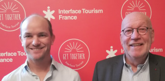 Blaise Borezée, directeur général d'Interface Tourism France (à gauche) et Gaël de la Porte du Theil, président d'Interface Tourism