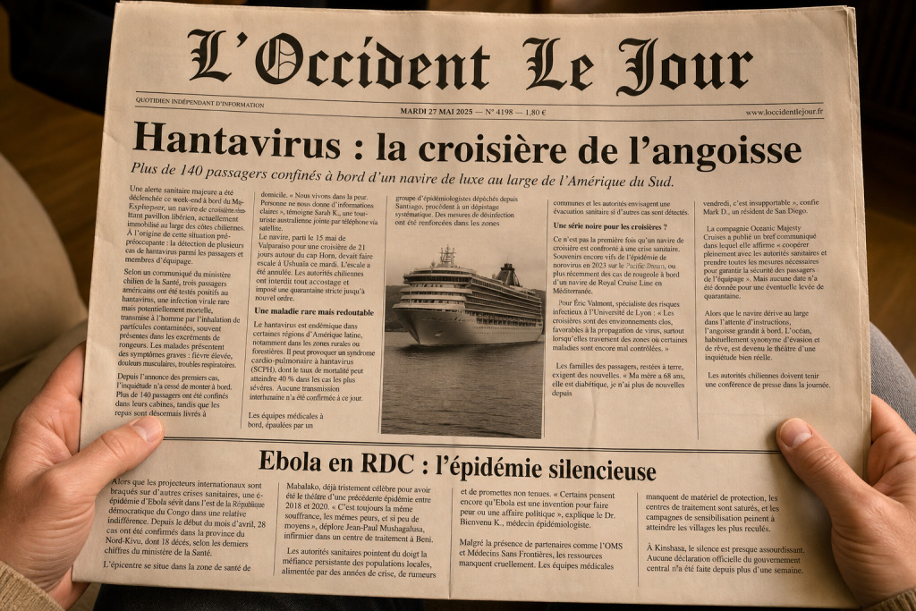 Le Point ISOS - “Hantavirus dans une croisière hollandaise : priorité absolue. Ebola dans cinq provinces du Congo : silence”